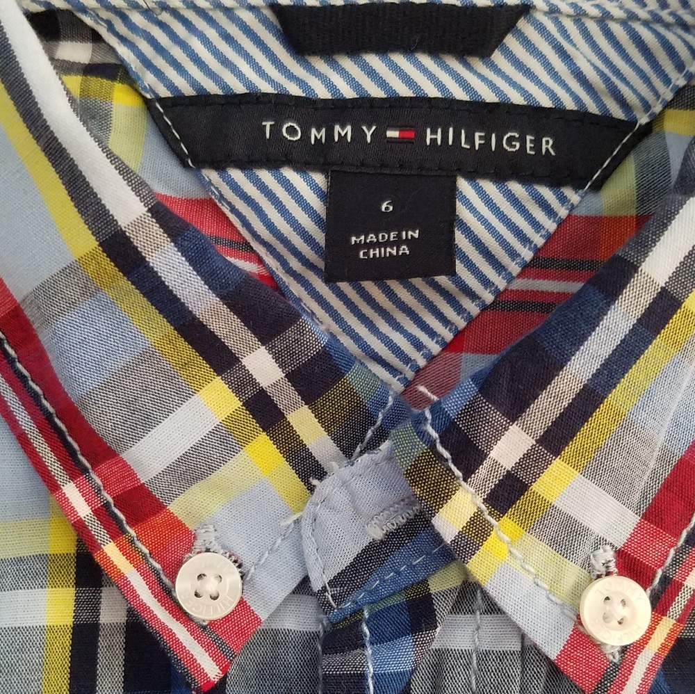 Tommy Hilfiger plaid boy shirt